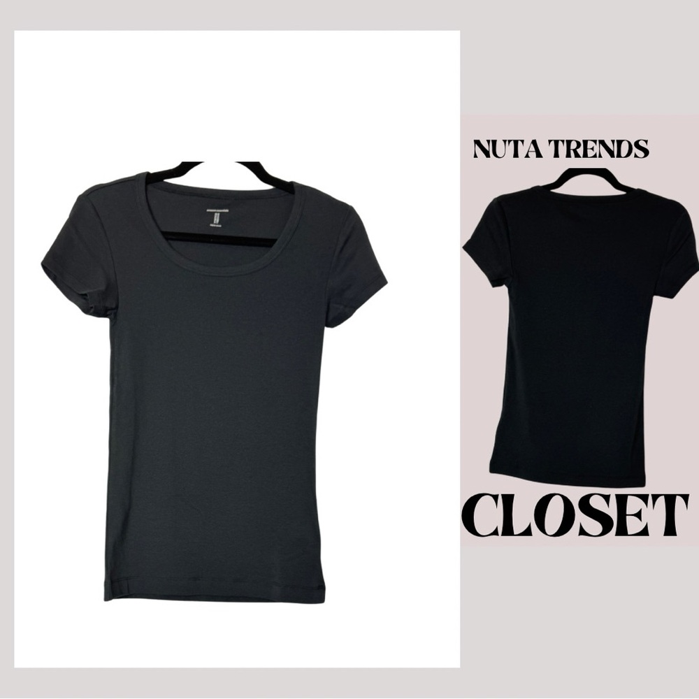 Amazon Essentials Black Fitted Short Sleeve Tee